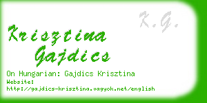 krisztina gajdics business card